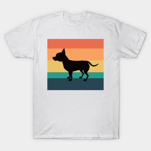 Chihuahua Dog Vintage Sunset T-Shirt by DPattonPD